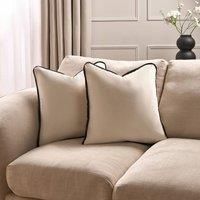 OHS Piped Edge Cushion Covers Matte Velvet Soft Luxury 2/4 Square Pillowcases