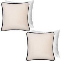 OHS Piped Edge Cushion Covers Matte Velvet Soft Luxury 2/4 Square Pillowcases