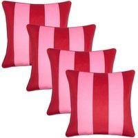 Stripe Cushion Cover Filled Pads Plump 2/4 Pack Sofa Couch Chair Plump Seat Pads