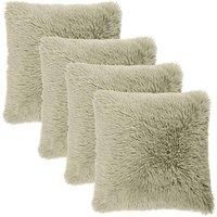 Sienna Cushion Covers Fluffy 2/4 Pack of Fleece Soft Filled Insert Pads Case 18
