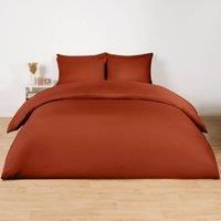OHS Plain Duvet Cover & Pillowcase Reversible Bedding Set OR Fitted Sheet