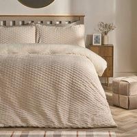 OHS Waffle Fleece Duvet Cover with Pillowcase Thermal Soft Bedding Set