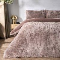 OHS Teddy Bedding Set Soft Fleece Faux Fur Fluffy Cosy Warm Duvet Cover