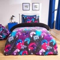 OHS Gaming Print Bedding Set Soft Thermal Fleece Duvet Cover with Pillowcase