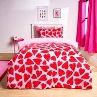OHS Waffle Fleece Bedding Set Kids Print Thermal Duvet Cover with Pillowcase