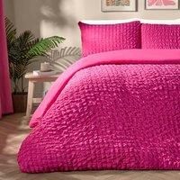 OHS Seersucker Duvet Cover with Pillowcase Bedding Set Silver White Charcoal