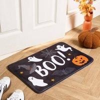 OHS Runners Rugs for Hallway, Halloween Pumpkin Ghost Printed Hallway Runner Soft Non Shedding Non Slip Halloween Decorations Carpet Runners for Living Room Kitchen, Black - 50 x 120cm