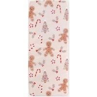 OHS Hallway Runner Non Slip, Gingerbread Man Printed Rug Runner for Bedroom Super Soft Non Shedding Christmas Kitchen Floor Mat Rugs Living Room Hallway Rug Runners, Natural - 50 x 120cm