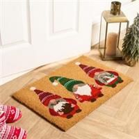 OHS Xmas Gonk Coir Mat Christmas Non Slip Indoor Outdoor Welcome Doormat Rug
