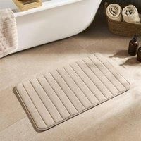 Thick Ribbed Foam Bath Mat Quick Dry Non-Slip Bathroom Shower Rug