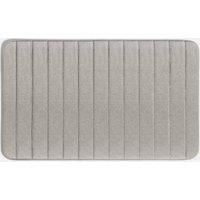OHS Bath Mats for Bathroom, Extra Soft Absorbent Quick Dry Thick Ribbed Foam Bath Mat Non Slip Machine Washable Shower Rug for Bathroom Floor Decoration, Grey - 45 x 75cm