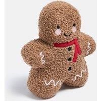 OHS Gingerbread Weighted Door Stop, Decorative Boucle Fabric Door Stop for Home and Office Interior Doorstop Stopper for Bottom of Doors, Natural - 25 x 10cm