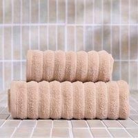 OHS Luxury Ribbed Towels 100% Cotton Soft Hotel Quality Hand Towel Bath Sheet