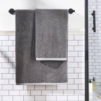 OHS 100% Cotton Towels Border Trim Absorbent Quick Dry Hand Bath Towel Sheet