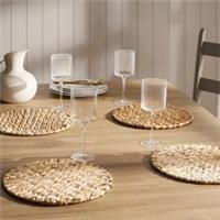 OHS Seagrass Round Placemat Set 4 Pack Table Mats Festive Home Decor