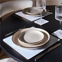 OHS Marble Effect Placemat Coaster 4 Set Luxury Table Mats Home Decor