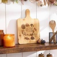 OHS Bamboo Cutting Boards Autumn Wooden Serving Board Charcuterie Cheese Board with Handle Decorative Food Serving Platter for Snacks Chopping Boards, Natural