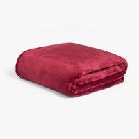 Brentfords Fleece Blanket for Bed, Ultra Soft Warm Cosy Fleece Throw Blanket for Sofa Lightweight Fluffy Throws for Sofas Large Double Bed Throw, Burgundy - 150 x 200cm