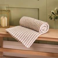 OHS Waffle Fleece Throw Print Travel Blanket Soft Winter Faux Fur Bedspread