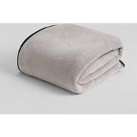 OHS Piped Edge Throw Soft Fleece Lightweight Fluffy Double Bed Blanket
