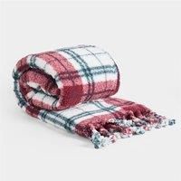 OHS Sherpa Fleece Throw Over Bed Blanket Warm Soft Tassel Travel Car Winter Sofa