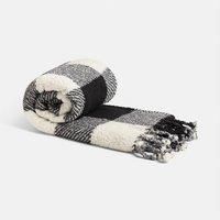 OHS Sherpa Fleece Throw Over Bed Blanket Warm Soft Tassel Travel Car Winter Sofa