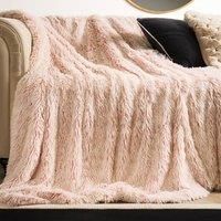 OHS Warm Marl Fluffy Fleece Throw Ultra Soft Bed Blanket