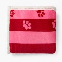 OHS Paw Pet Blanket Reversible Sherpa Fleece Dog Cats Thermal Calming Throw