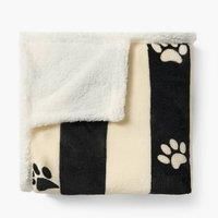 OHS Paw Pet Blanket Reversible Sherpa Fleece Dog Cats Thermal Calming Throw