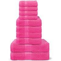 Luxury Soft 10 Piece 100% Cotton Towel Bale Set Face Hand Bath Bathroom Towels