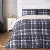 OHS Check Sherpa Reversible Coverless Duvet Thermal Bedding Set
