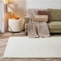 Faux Fur Rug Ribbed Mat Luxury Carpet Anti Slip Runner