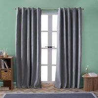 OHS Pinsonic Velvet Curtains Thermal 2 Panel Ready Made Eyelet Blackout