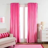 Piped Edge Velvet Curtains Thermal 2 Panel Eyelet Blackout