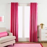 Stripe Blackout Eyelet Curtains Thermal Pair of Ring Top Panels Ready Made Décor