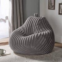 OHS Ribbed Bean Bag Chair Adult Gaming Beanbags with Filling Cosy Couch