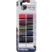 Korbond 110783 12 x 32 m Dark Mix Thread Selection, Polyester