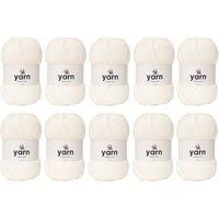 Korbond 100g White Double-Knit Acrylic (Available in 27 Colours)-Lightweight, Hypoallergenic & Durable Yarn – Ideal for Jumpers, Blankets, Baby Garments, Furnishings,Weaving, Knitting & Crochet