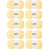 Korbond 100g Lemon Yellow Double-Knit Acrylic (Available in 27 Colours)-Lightweight, Hypoallergenic & Durable Yarn – Ideal for Jumpers, Blankets, Baby Garments, Furnishings,Weaving, Knitting & Crochet