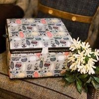 Korbond Sewing Basket - Extra Large - Nightly Forest Design - 18cm x 36cm x 34cm