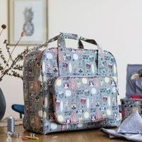KORBOND Sewing Machine Bags - Nightly Forest Design - Fits Domestic Sewing Machine - Reinforced Base - Wipe Clean Fabric
