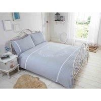 Rapport Home Super King Heart Duvet Set - Grey