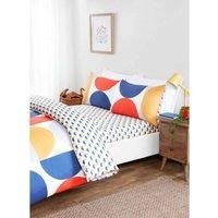 Baltimore Retro So Soft Reversible  Duvet Set Plus Fitted Sheet