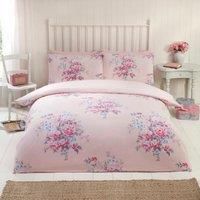 Rapport Home Kate Cotton Floral Bedcover SuperSet with Pillowcase in Pink | Size: Super King