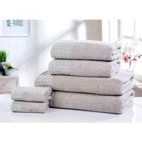 100% Combed Cotton Super Soft Absorbent 6 Piece Bathroom Towel Bale Set