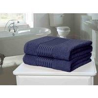 Rapport Home Windsor 2-Piece Towel Bale, 100% Cotton, Combed, Denim/Duck Egg, 140 x 90 x 1 cm