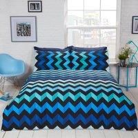 Rapport Home Rapport Three D Effect Duvet Set, Polyester, Blue, Double