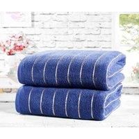 Rapport Home Rapport Two Piece Navy/Gold Striped Towel Bale 100% Cotton, 2pc