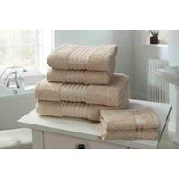 Rapport Home Windsor 6-Piece Towel Bale, 100% Cotton-Biscuit, Combed, 120 x 70 x 1 cm