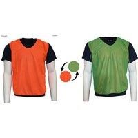 Reversible Mesh Training Bib (Youth, Adult) Orange/Green Adult